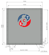 БФУ-10000 (2-2х2) Присоединительные размеры фланца