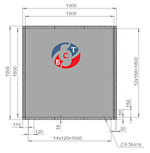 БФУ-22500 (2-3х3) Присоединительные размеры фланца
